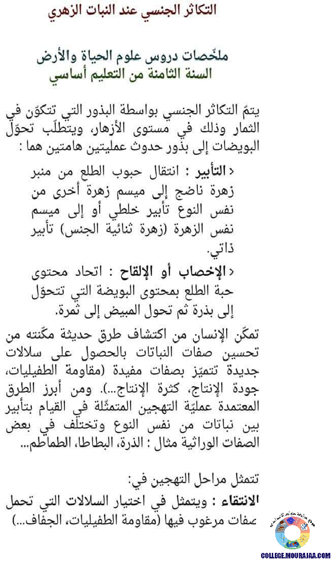 ملخصات_دروس_علوم_الحياة_و_الارض