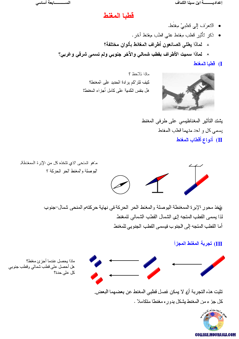 قطبا المغنط