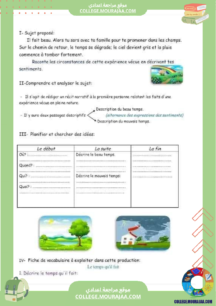 7 eme francais module n 4 les secrets de la nature cours exercices corriges