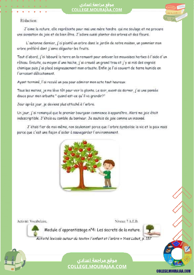 7 eme francais module n 4 les secrets de la nature cours exercices corriges