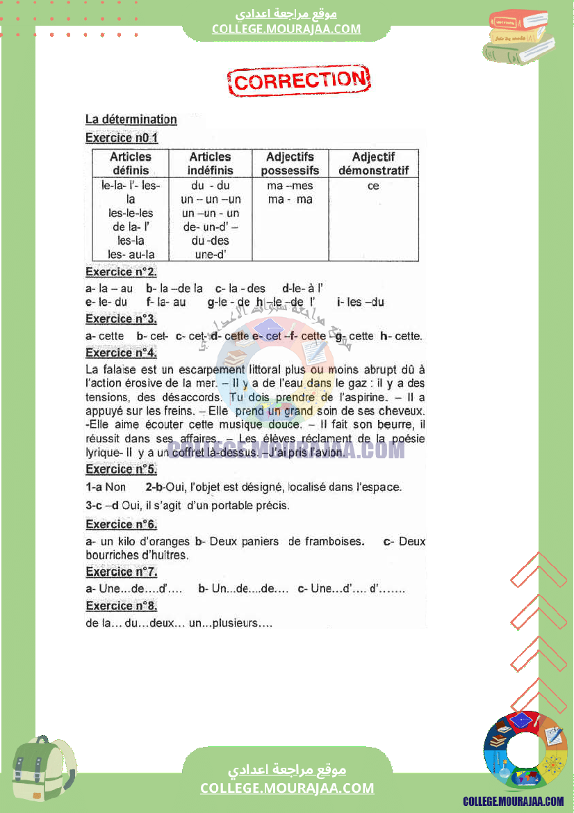 langue module 3 la determination