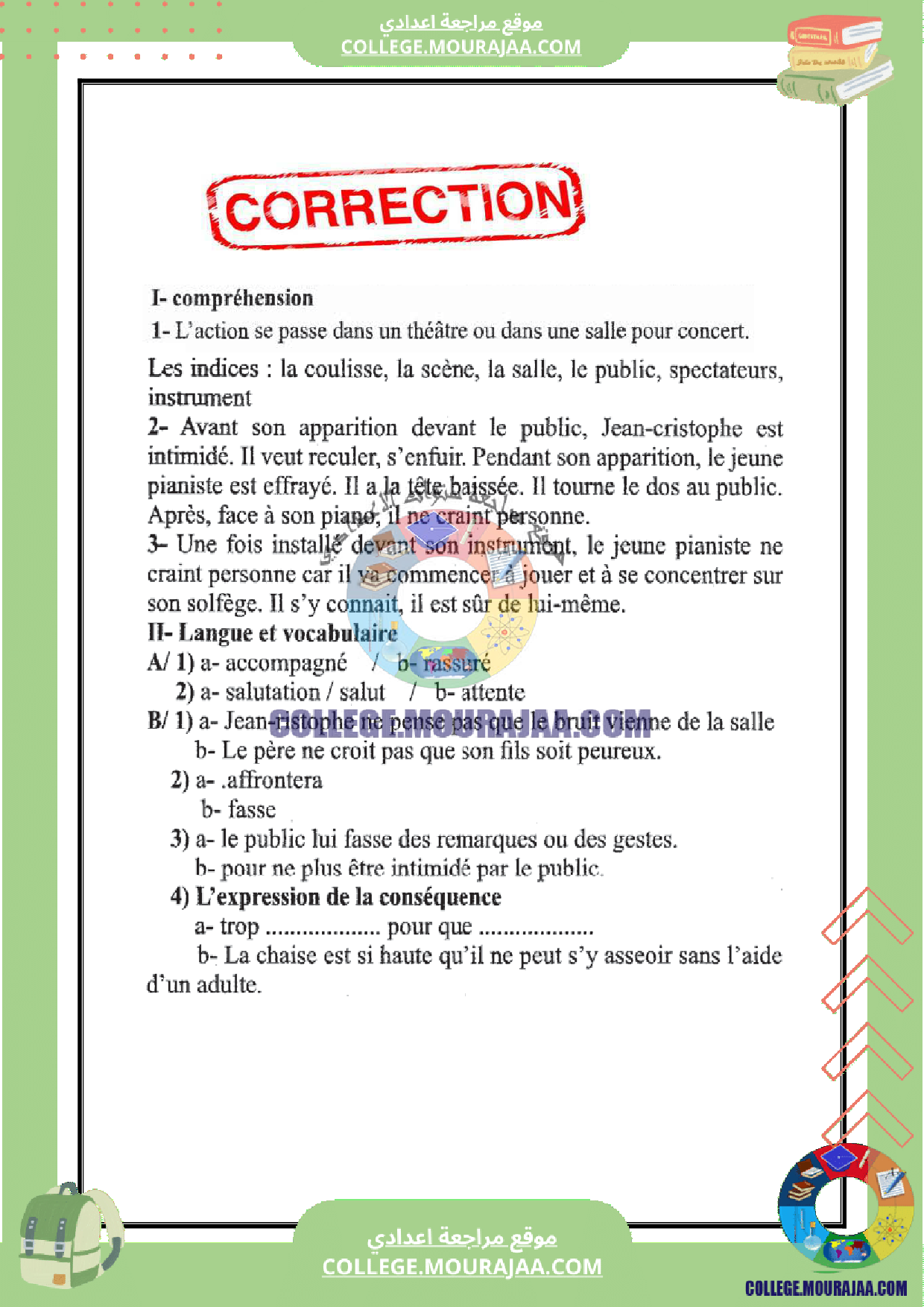 devoir_synthese_3_francais_9eme_annee_correction