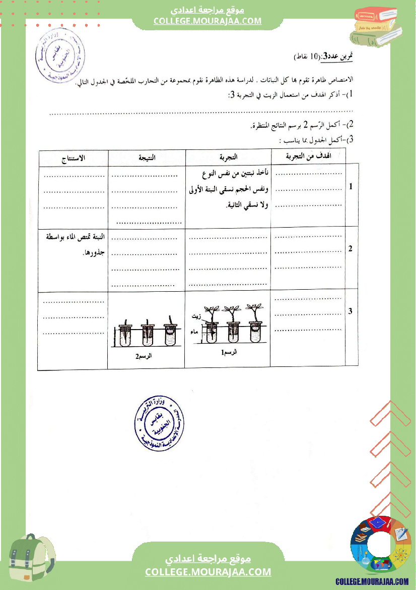 فرض_مراقبة_الثامنة_في_علوم_الحياة_و_الارض_الثلاثي_الأول