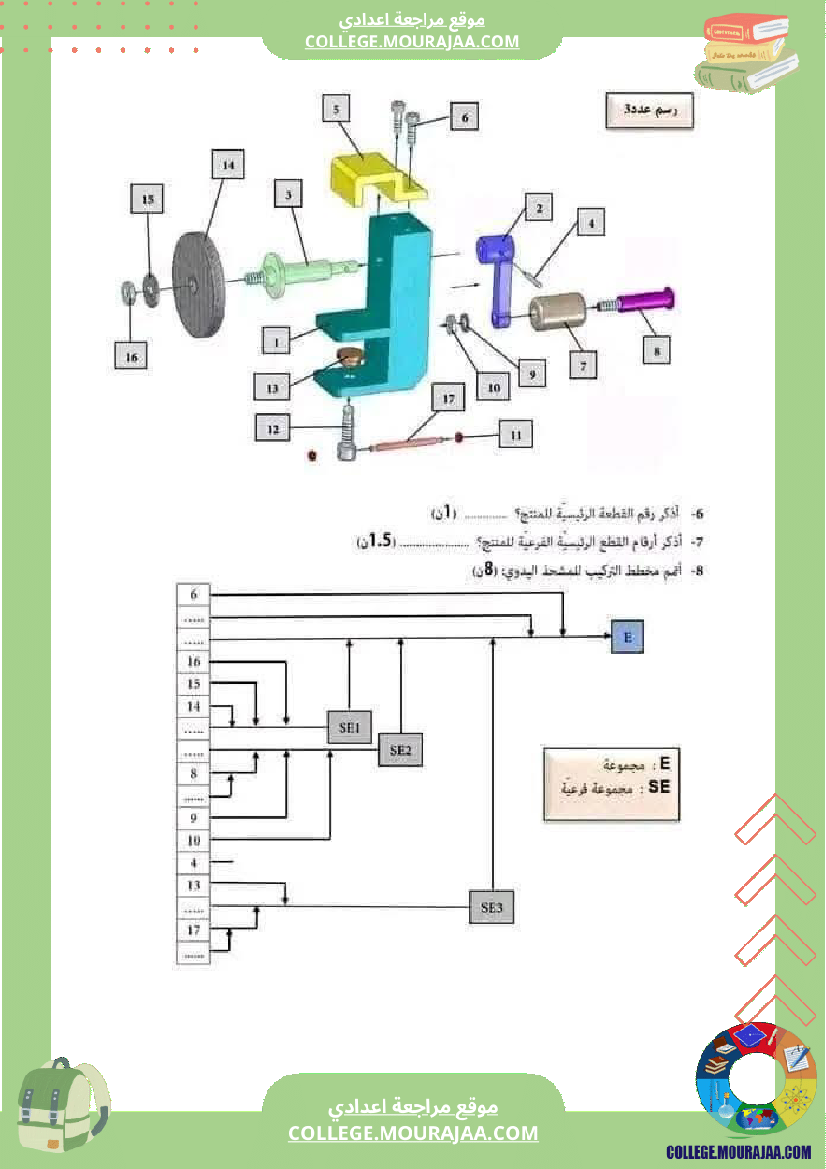 فرض تأليفي الثامنة التربية التكنولوجية الثلاثي الأول