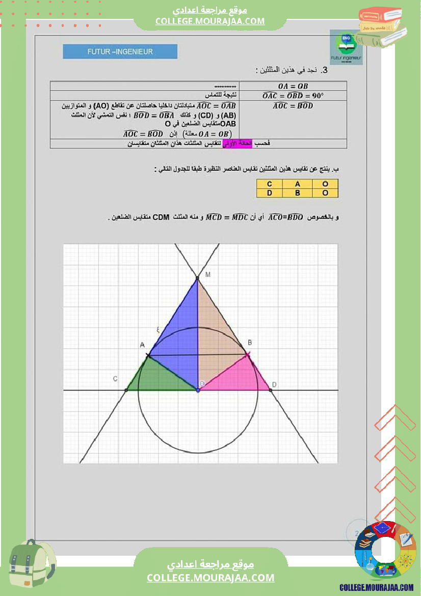 ثامنة_اساسي_تمرين_تقايس_المثلثات