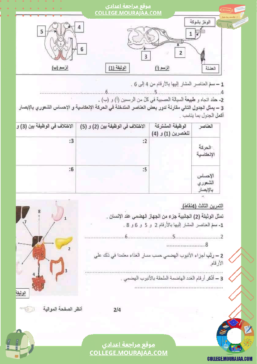 فرض_تأليفي_في_مادة_علوم_الحياة_والأرض_للسنوات_التاسعة_أساسي