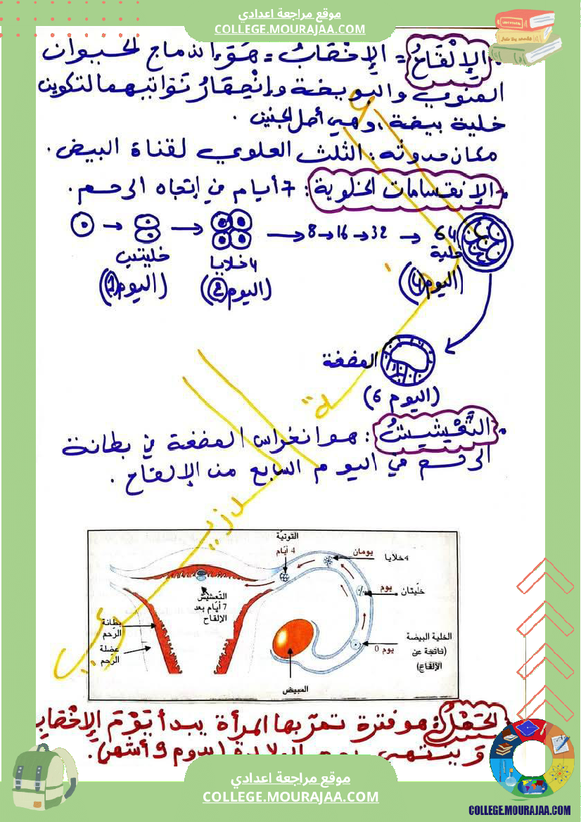 وثائق مهمة في مادة علوم الحياة والأرض للسنوات التاسعة نموذجي
