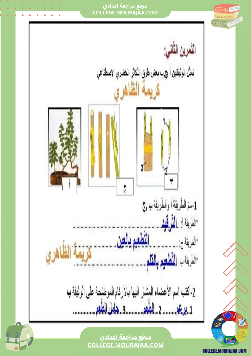 ثامنة_أساسي_فرض_مراقبة_عدد_2_علوم_الحياة_والأرض