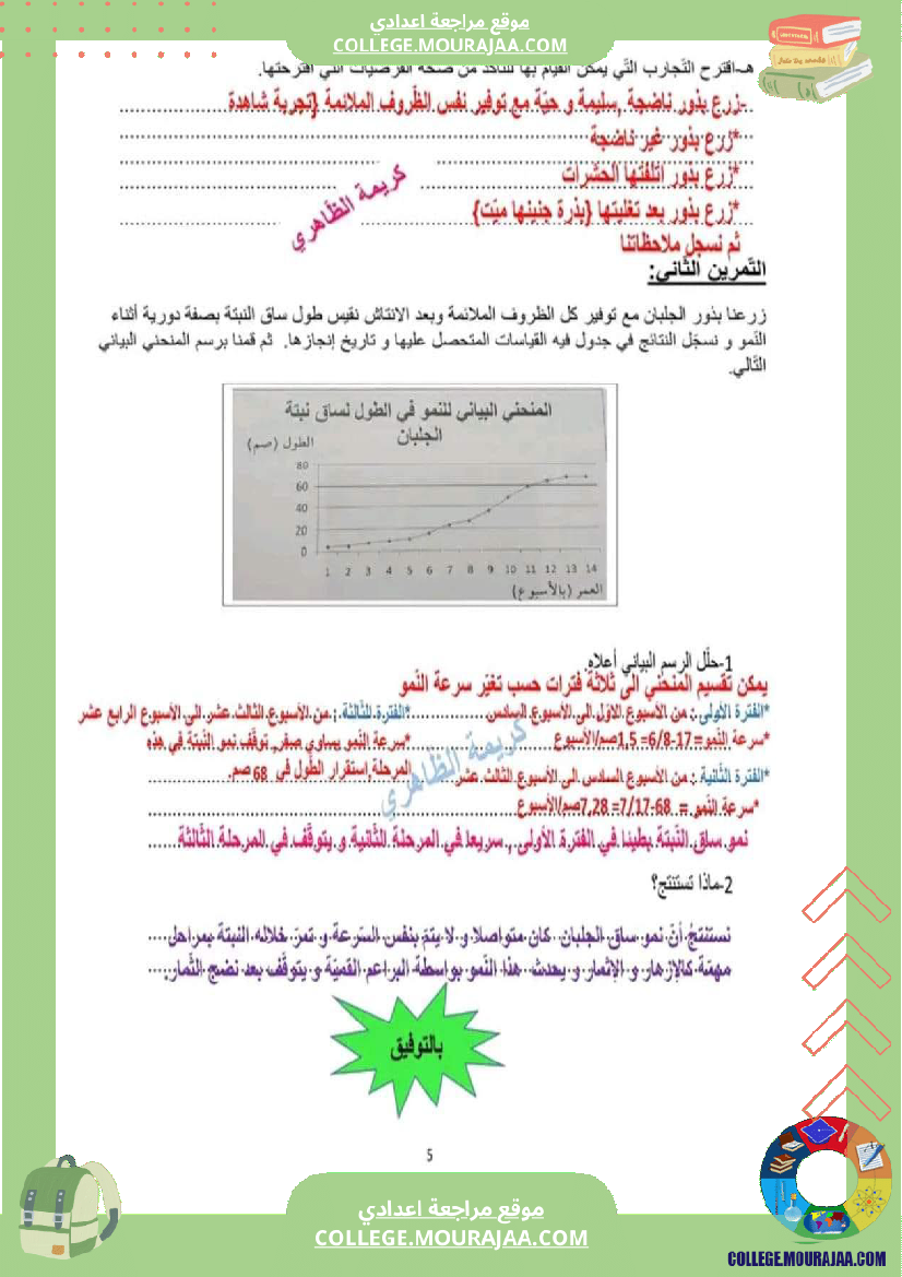 فرض تأليفي عدد 2 في علوم الحياة و الأرض للسنة ثامنة أساسي الثلاثي الثاني مع الإصلاح