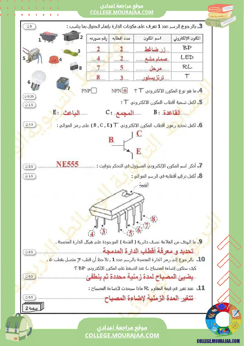 فرض_تأليفي_تكنولوجيا_سنة_ثامنة_عدد_2_مع_الإصلاح