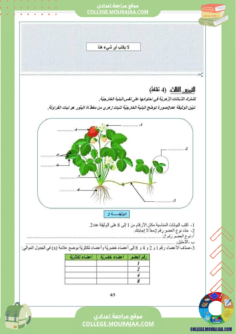 إمتحانات_تأليفية_علوم_سنة_تاسعة_عدد_2