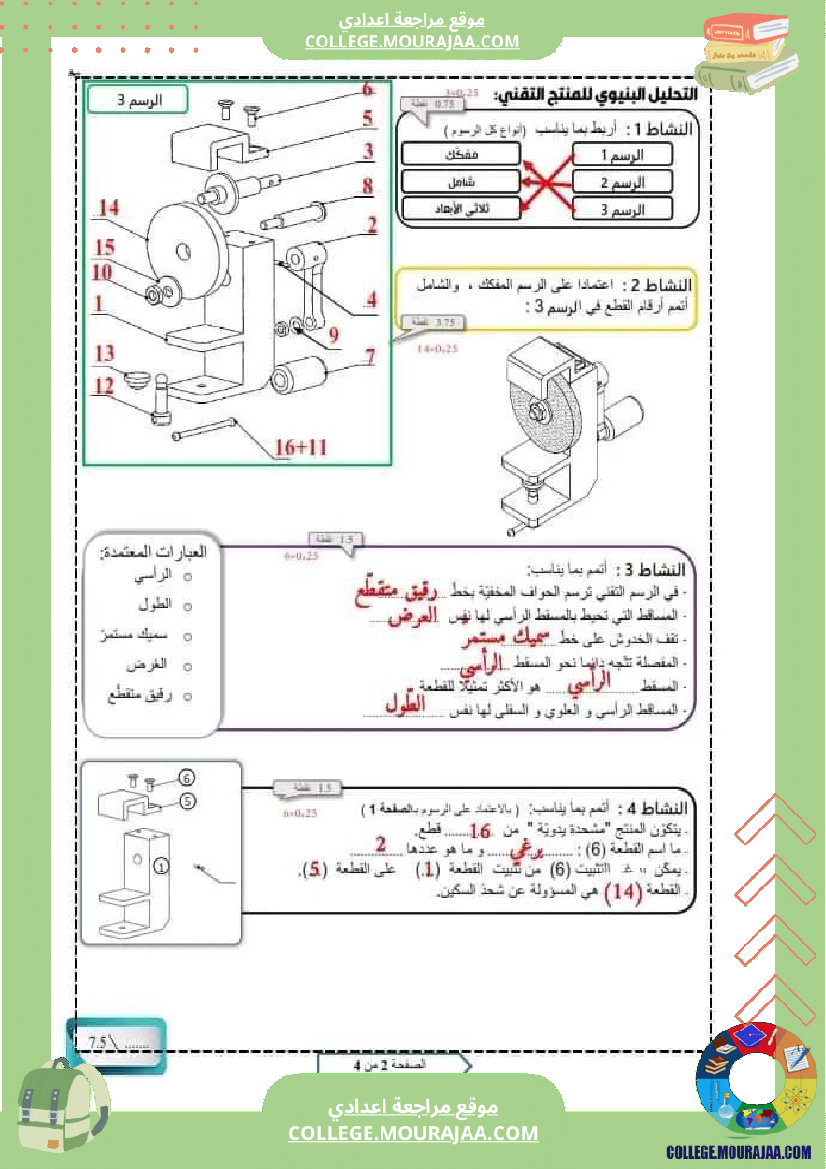 تاسعة_تربية_تكنولوجية_فرض_تأليفي