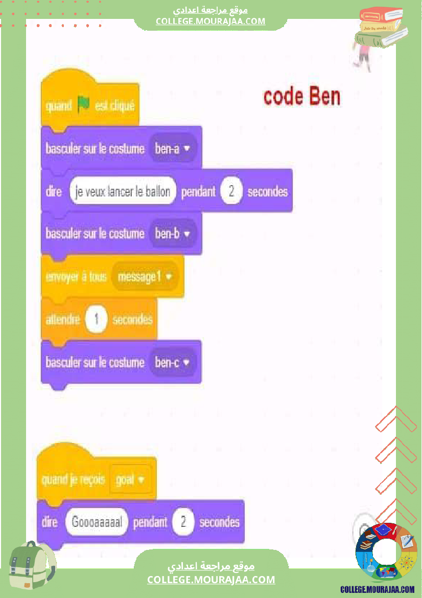 7 eme annee devoir de contrôle n 2 informatique correction de devoir scratch
