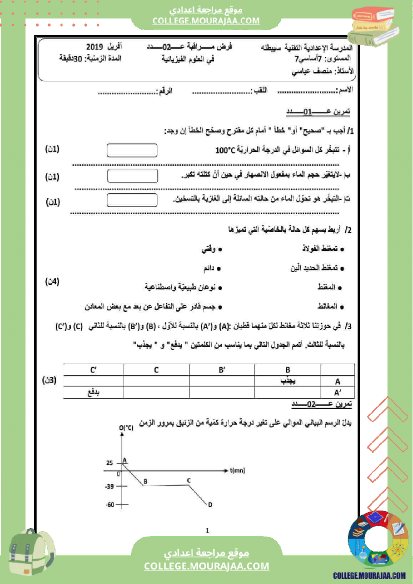 فروض_مراقبة_عدد_2_سابعة_علوم_فزيائية