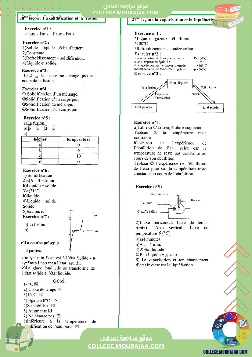 السابعة اساسي physique pilote synthese 2 correction
