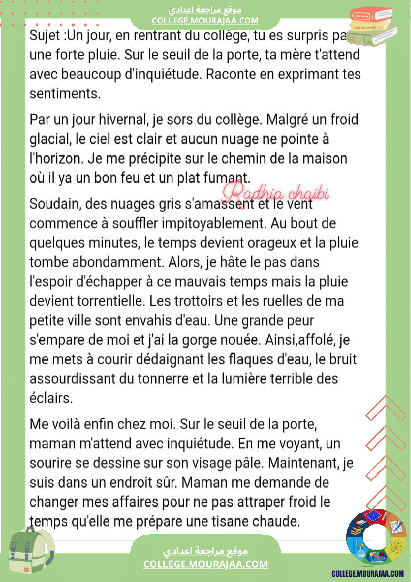 production ecrite 7eme annee module 4 les secrets de la nature 