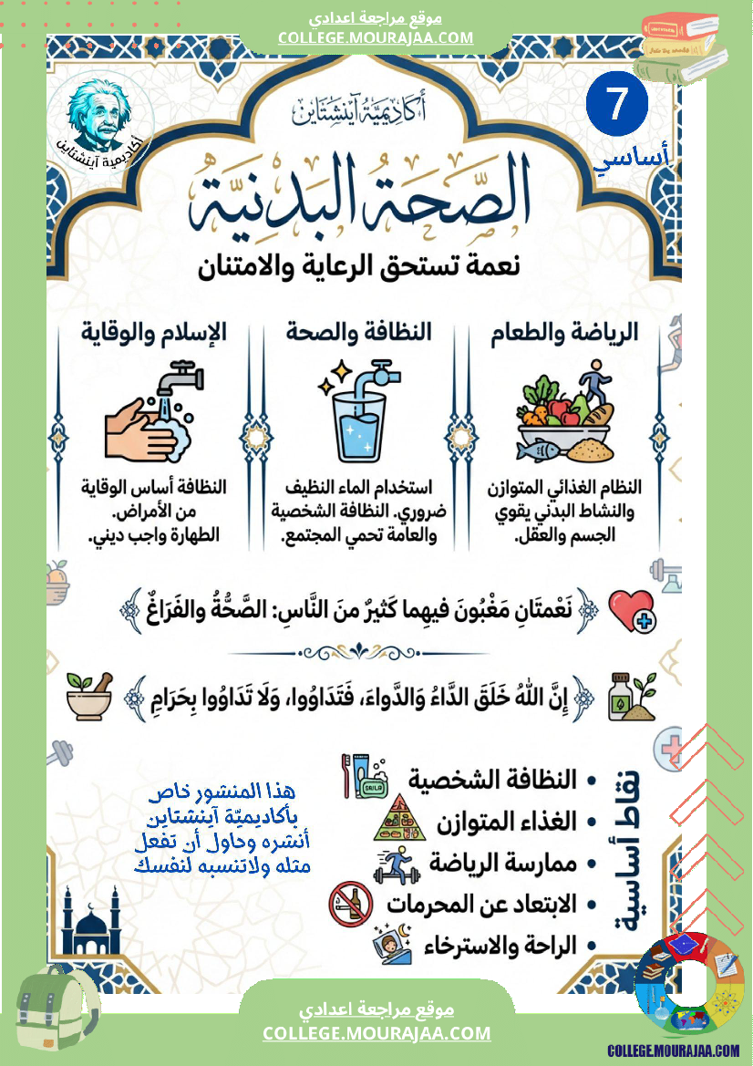 ملخصات دروس التربية الإسلامي ة ا السنة السابعة أساسي