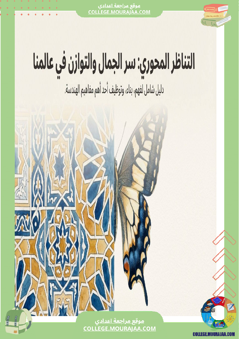 درس التناظر المحوري لتلاميذ سنوات 7 أساسي