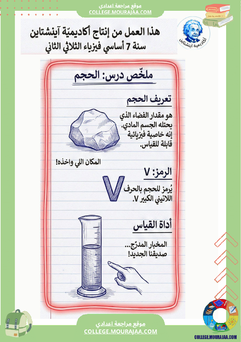 ملخص فيزياء سنة 7