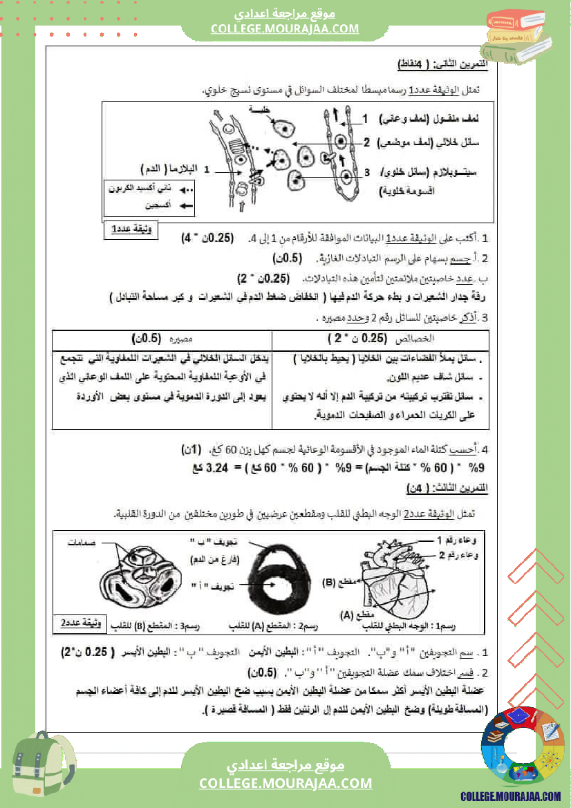 فرض_تأليفي_التاسعة_علوم_الحياة_و_الارض_الثلاثي_الثاني