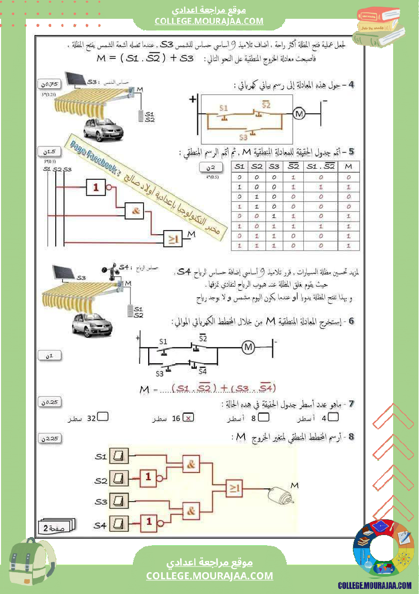 فرض_تأليفي_التاسعة_التربية_التكنولوجية_الثلاثي_الثاني