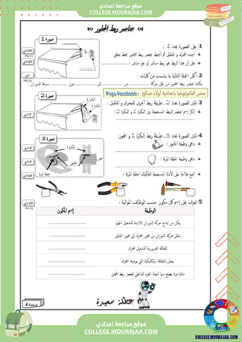 فرض_تأليفي_سنة_التاسعة_التربية_التكنولوجية_الثلاثي_الثاني