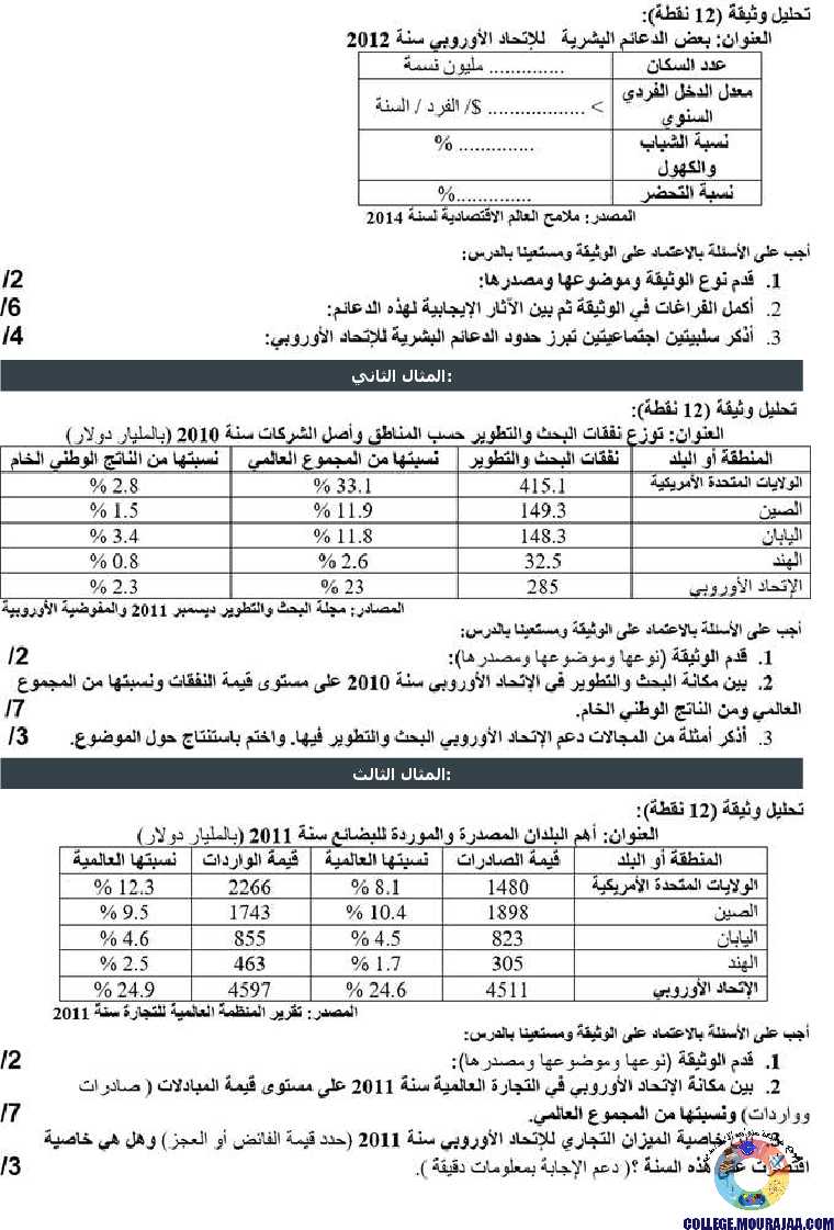 الإتحاد_الأوروبي__دعائم_القوة_الاقتصادية_تمارين_مع_الاصلاح