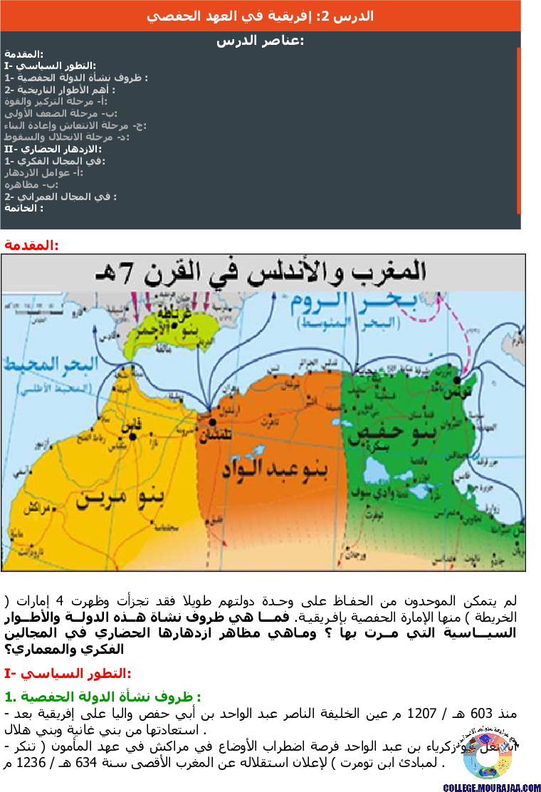 إفريقية في العهد الحفصي