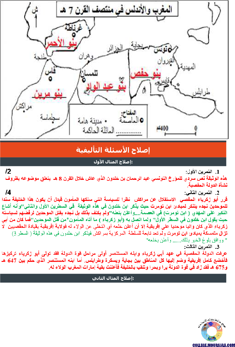 إفريقية_في_العهد_الحفصي_تمارين_مع_الاصلاح