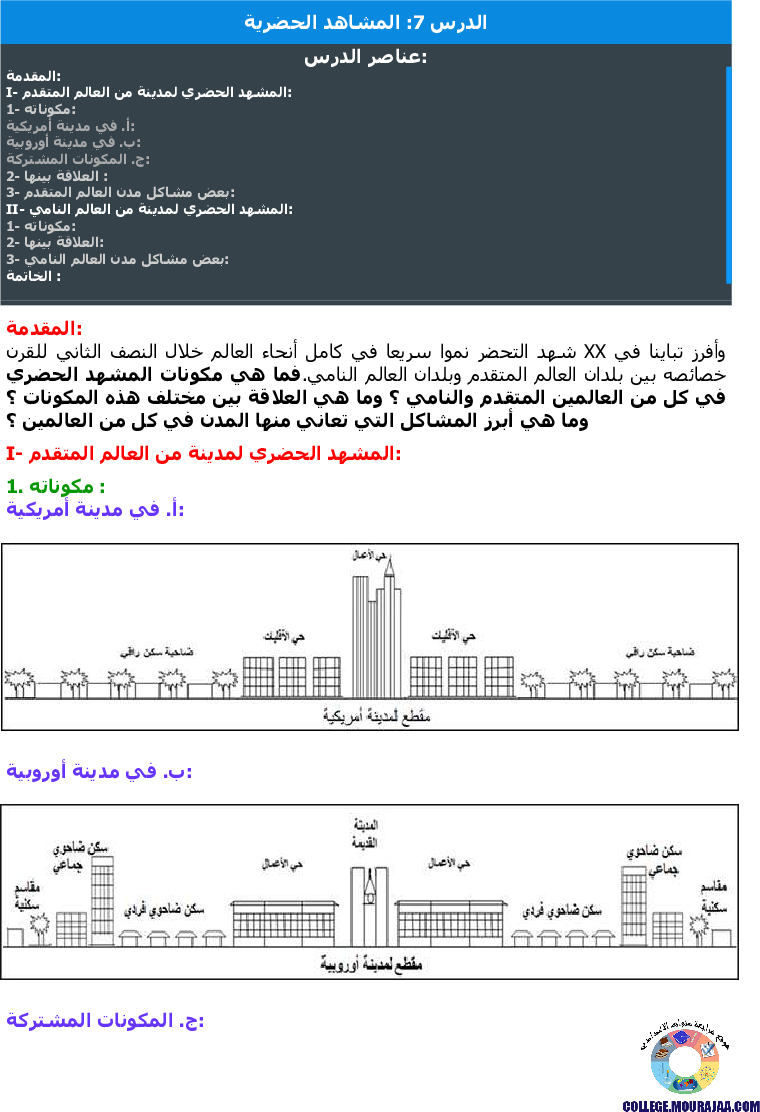 المشاهد الحضرية