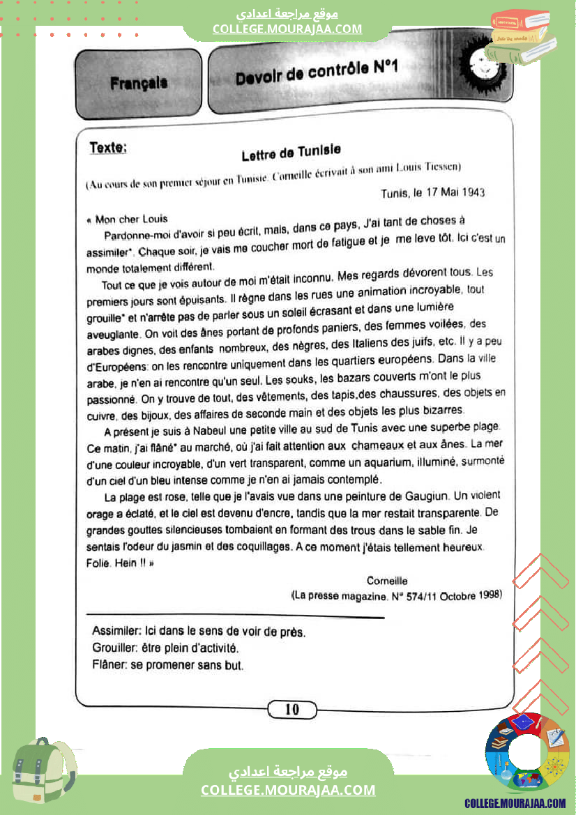 devoirs controle corriges 8 eme