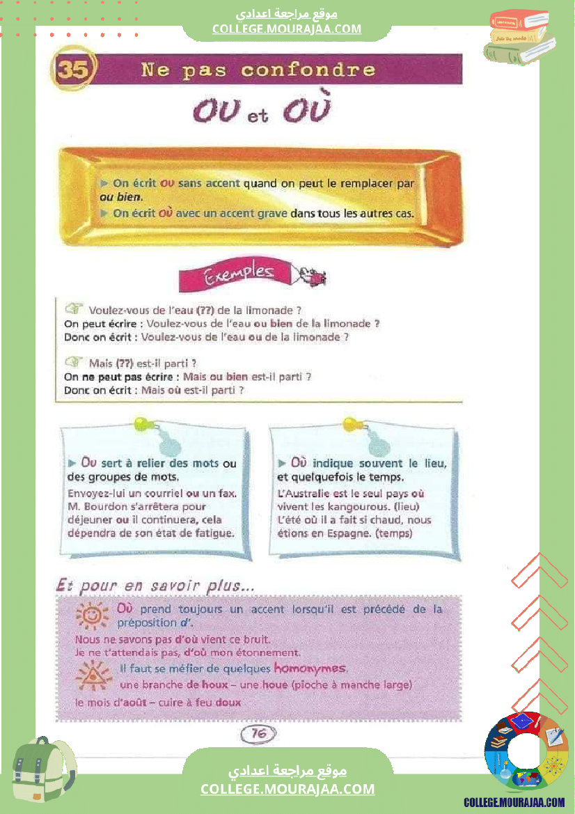 revision pour la 7 eme