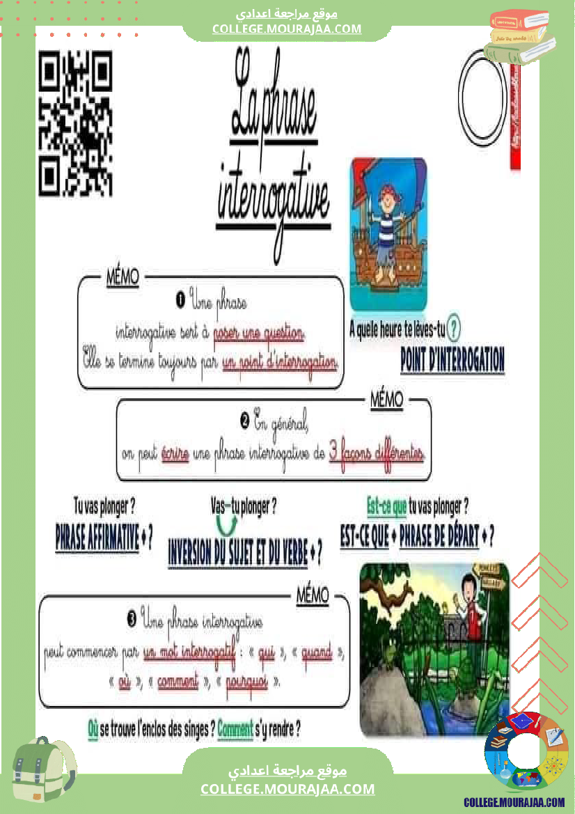 دروس فرنسية لسنوات السابعة و الثامنة و التاسعة 1