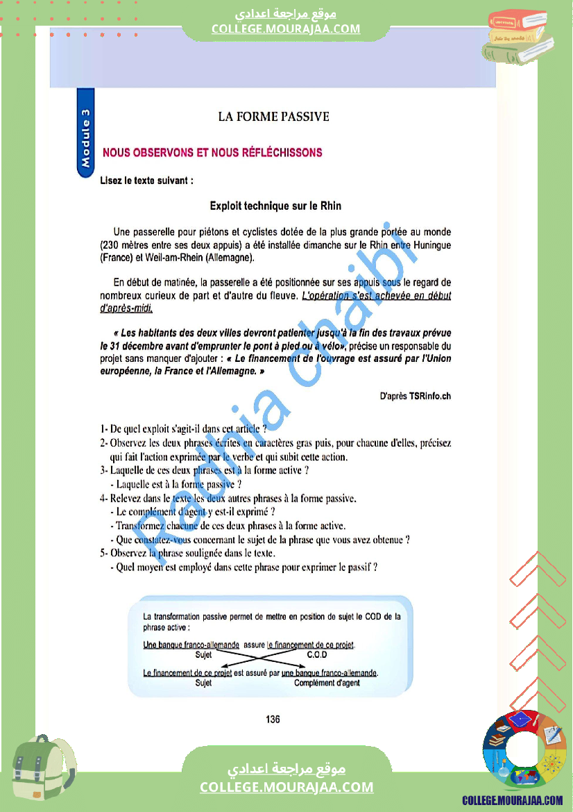 9 eme francais module 3 exploits et performances grammaire la forme passive-2