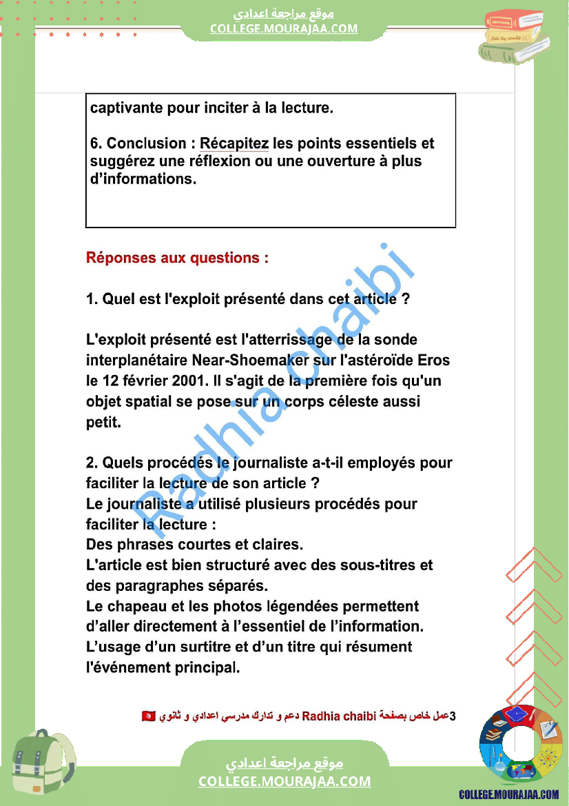 9 eme francais module 3 exploits et performances production ecrite correction des exercices