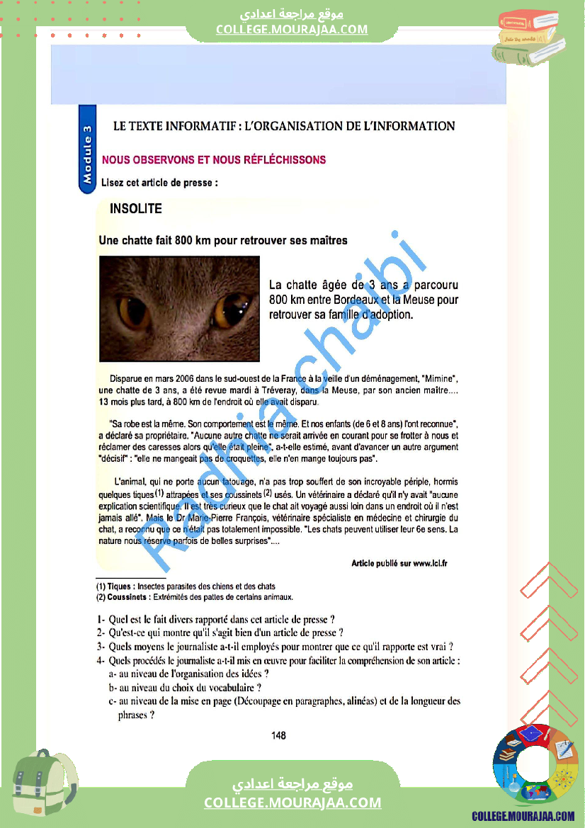 9 eme francais module 3 exploits et performances production ecrite correction des exercices