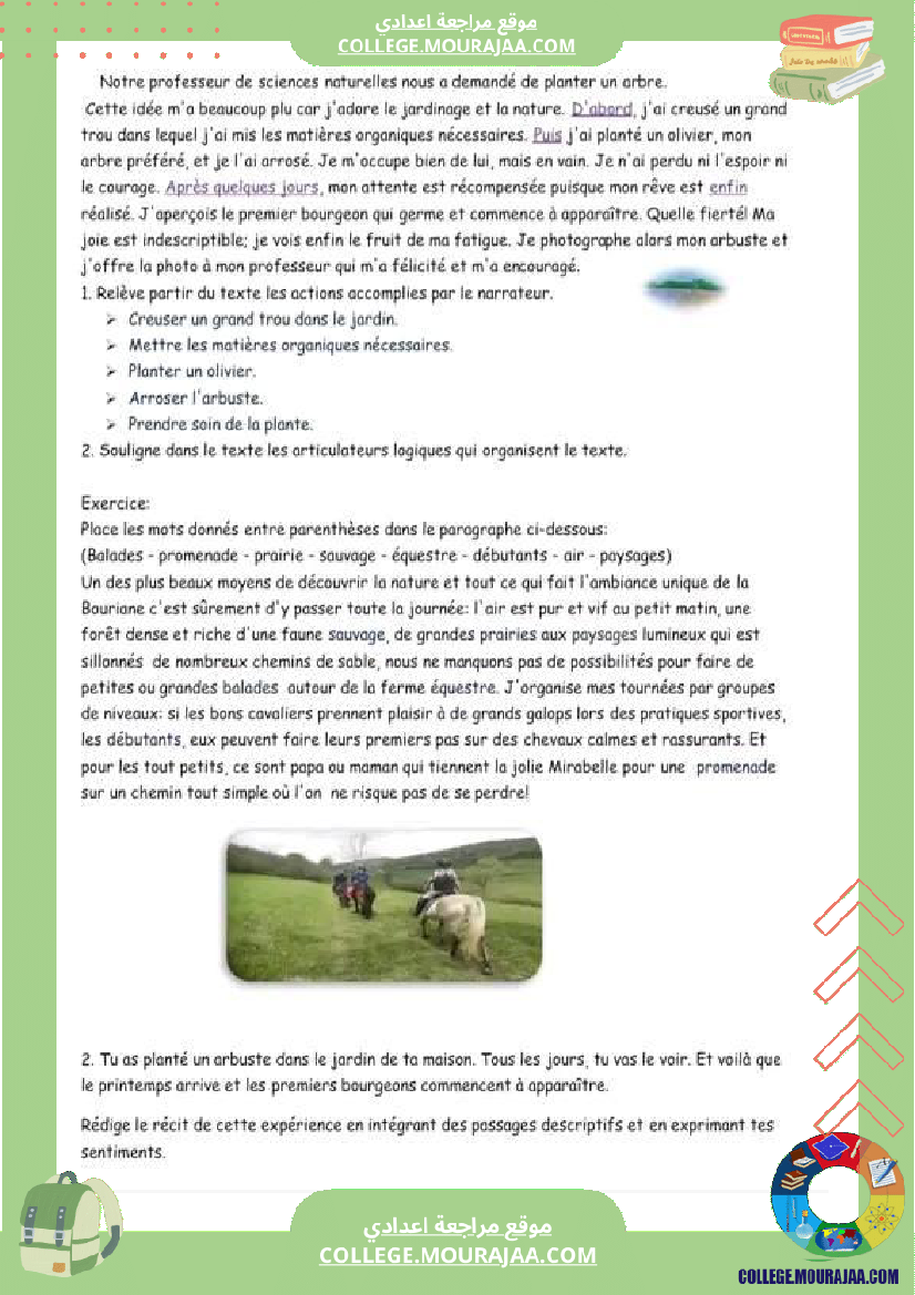 7 eme francais module n 4 les secrets de la nature cours exercices corriges
