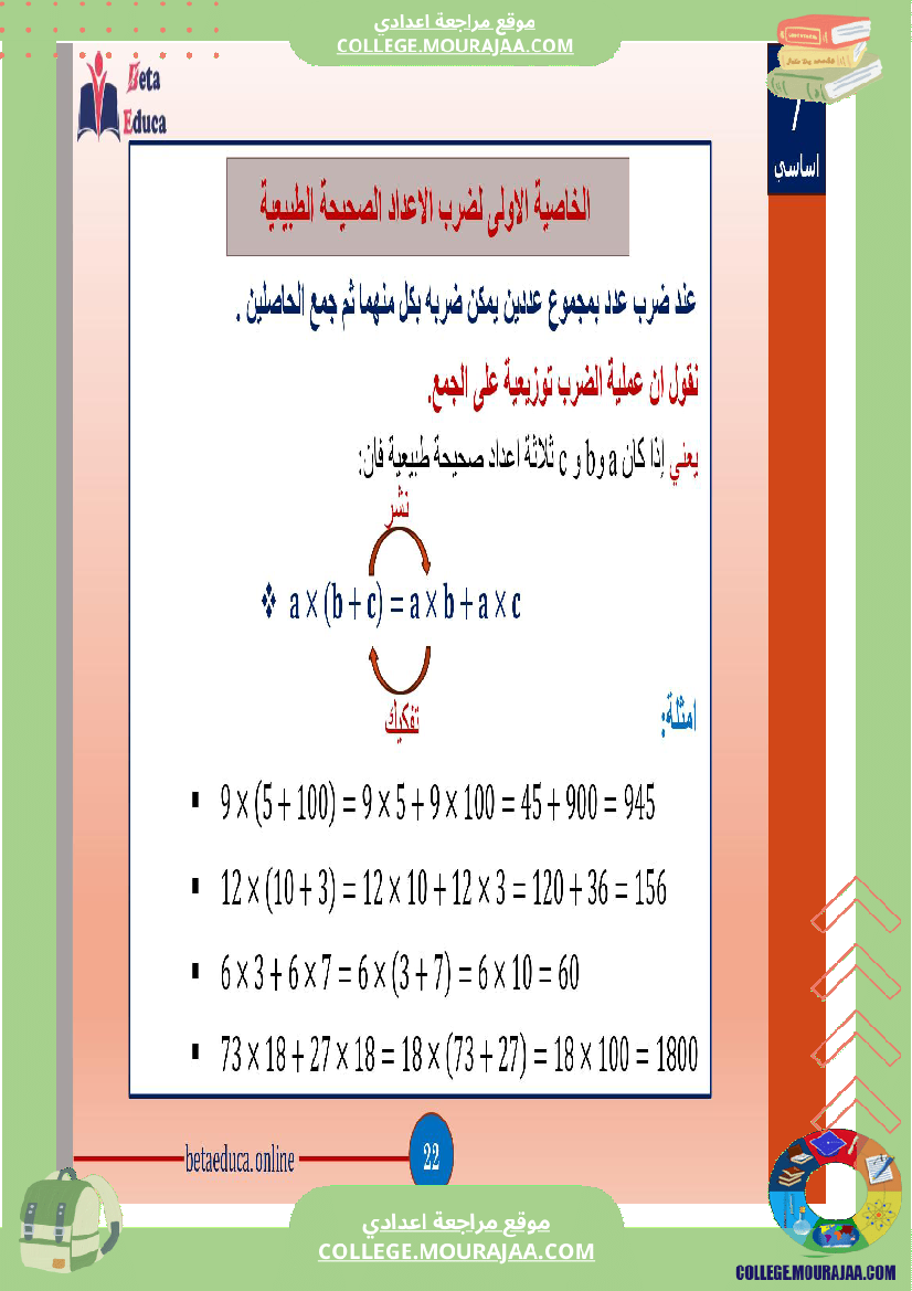 سابعة_اساسي_العمليات_على_الاعداد_الصحيحة_الطبيعية