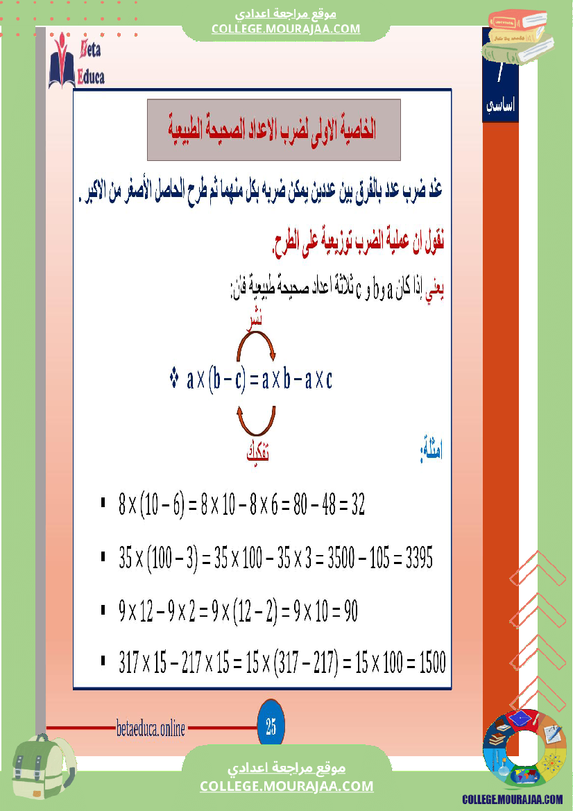 سابعة_اساسي_العمليات_على_الاعداد_الصحيحة_الطبيعية