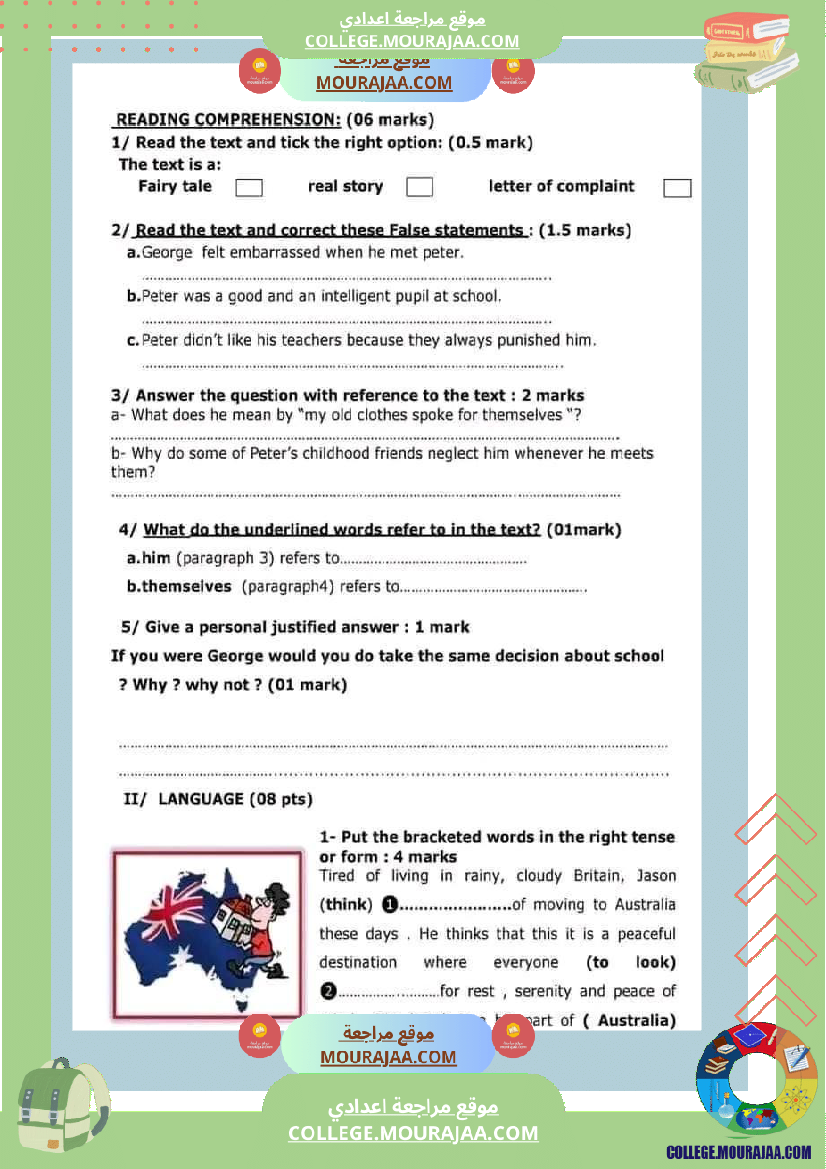 8 eme anglais devoir de synthese n 1 correction