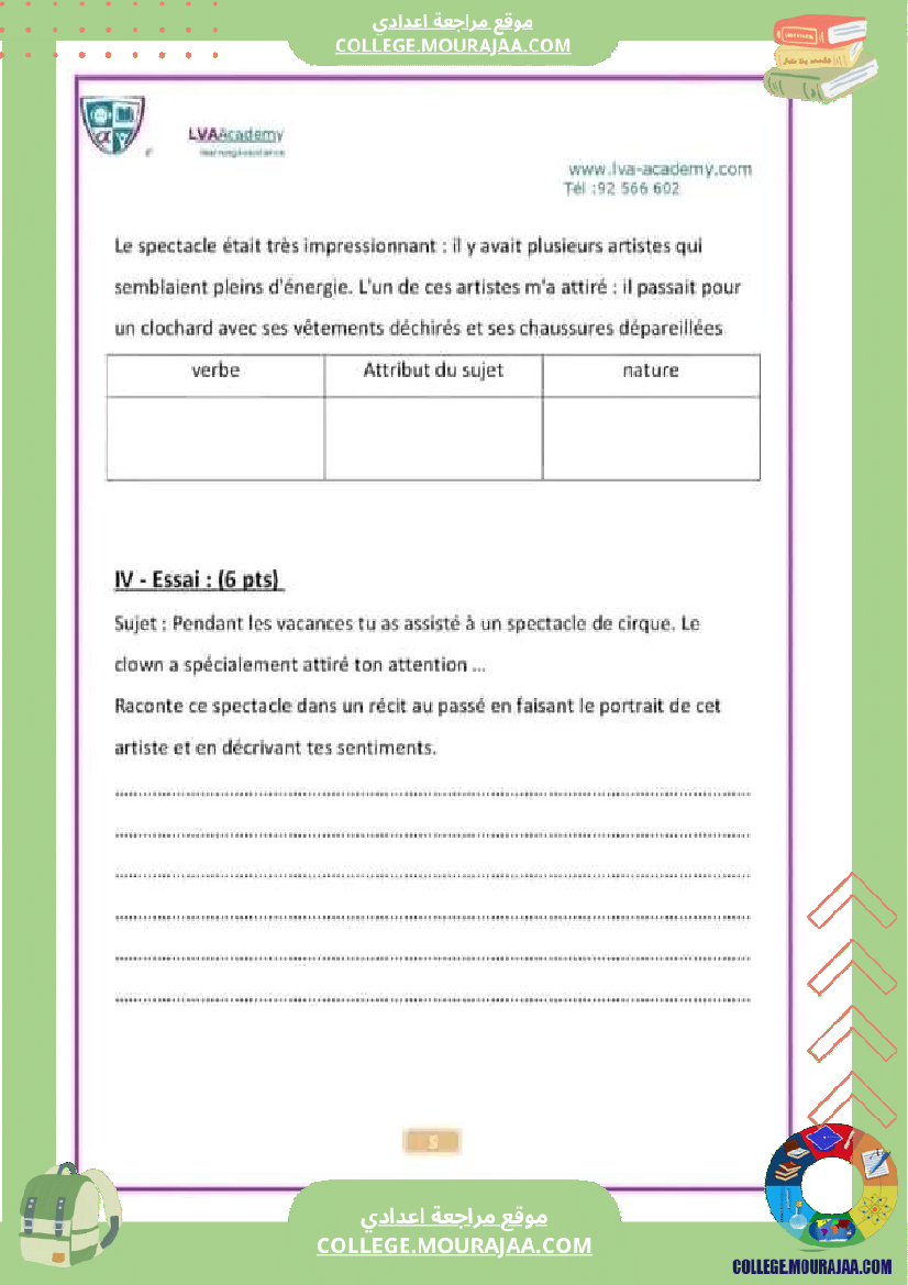 8 eme francais revision du devoir de synthese n 1
