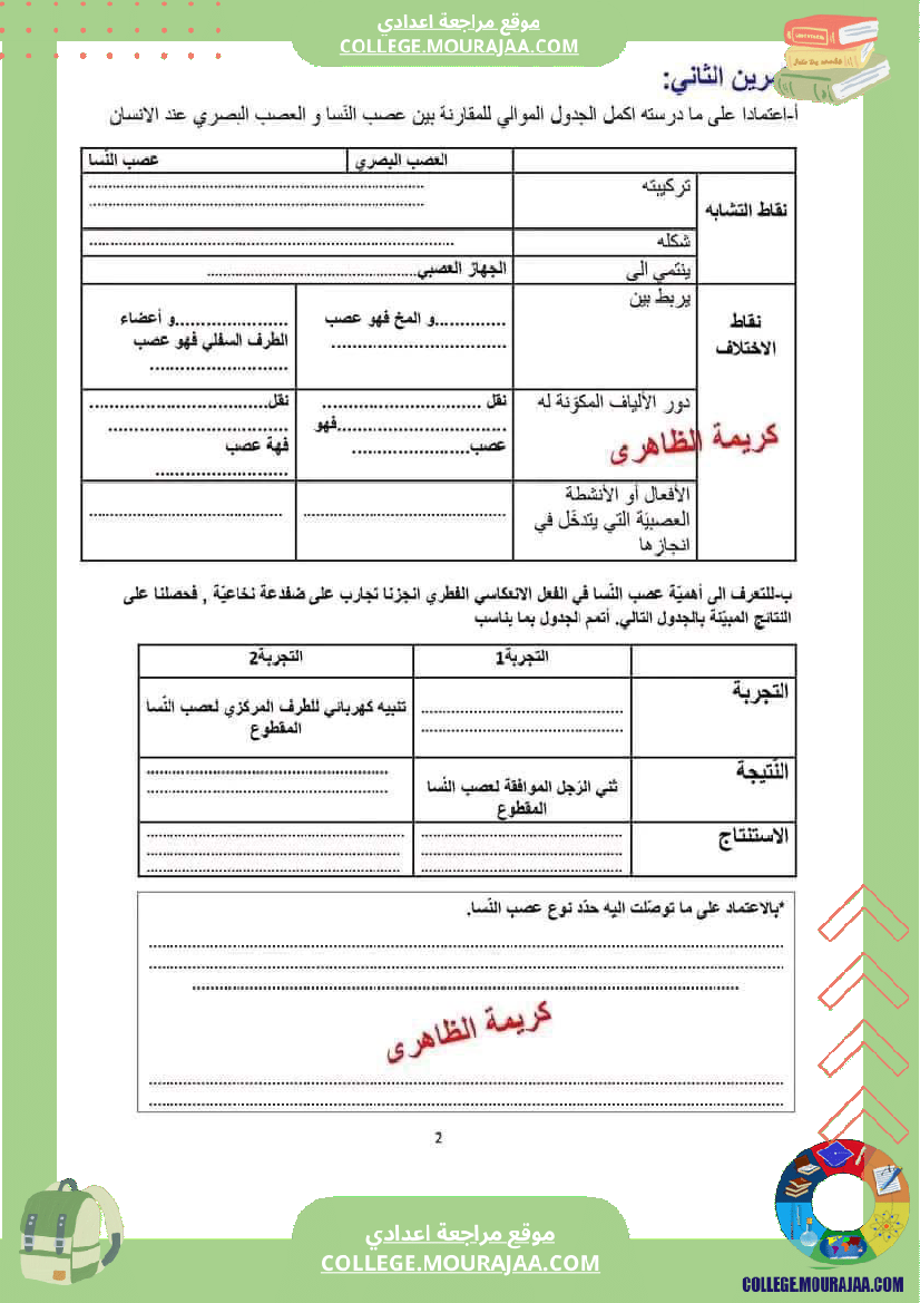 تاسعة_أساسي_فروض_تاليفية_عدد_1_علوم_طبيعية