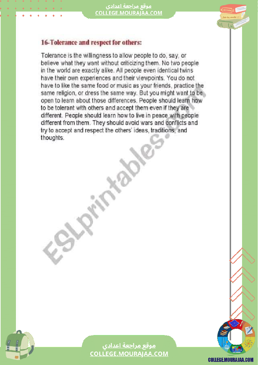 9th form writing paragraphs covering various topics