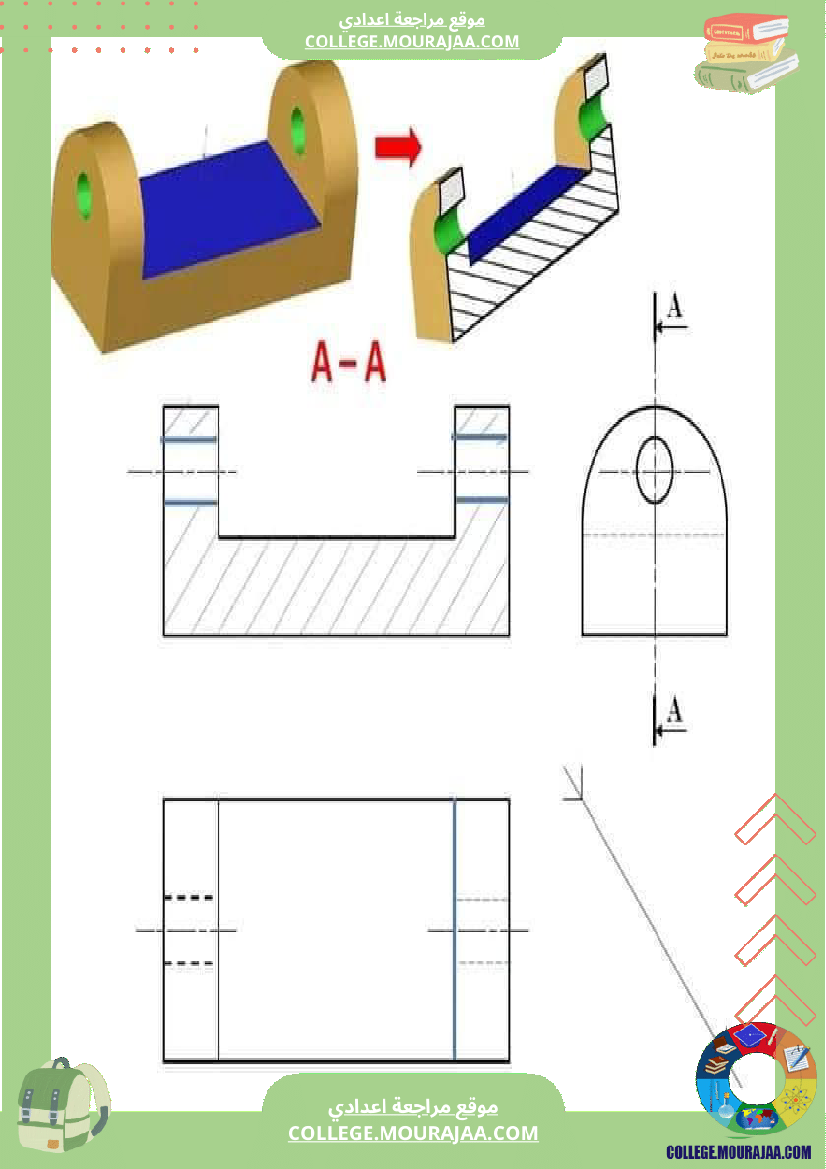 تاسعة_أساسي_تكنولوجيا_الثلاثي_الاول_الاسقاط_المتعامد_تمارين_الاصلاح