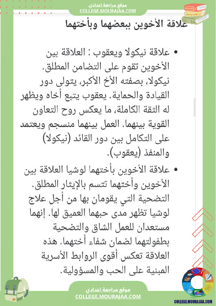 سابعة أساسي عربية الثلاثي الاول المحور الاول الأسرة قصة بطلان صغيران