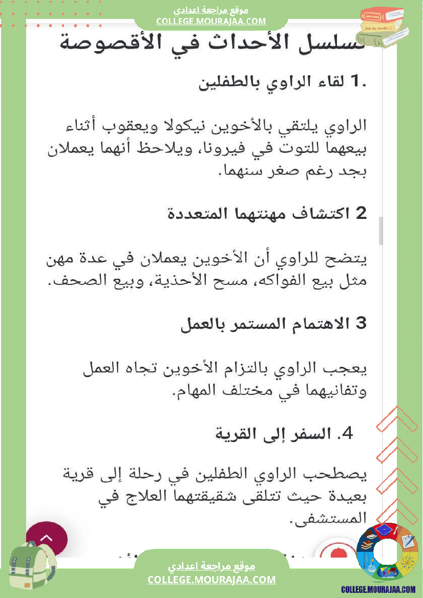 سابعة أساسي عربية الثلاثي الاول المحور الاول الأسرة قصة بطلان صغيران