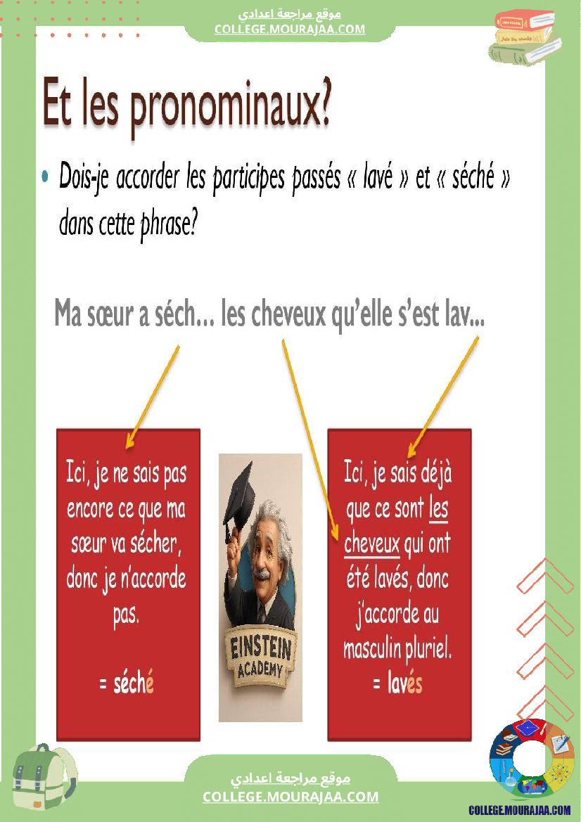 l accord du participe passe 7eme annee