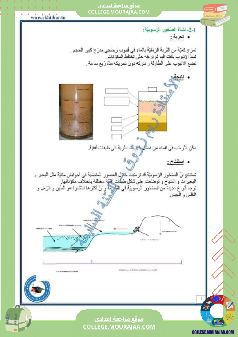 سابعة_أساسي_علوم_الحياة_و_الأرض_خصائص_الصخور_الرسوبية