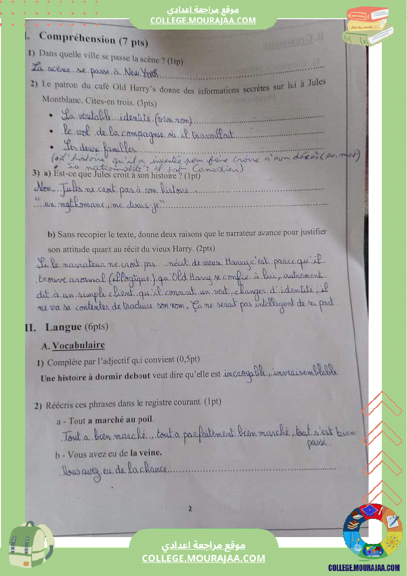 devoir_corrige_9_eme_nom_de_plume