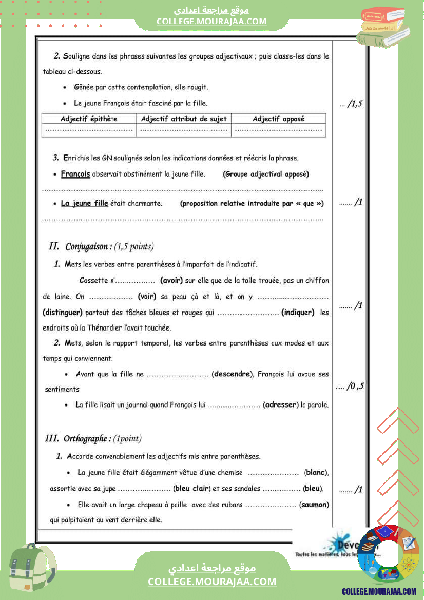 devoir_synthése__francais_9éme_année